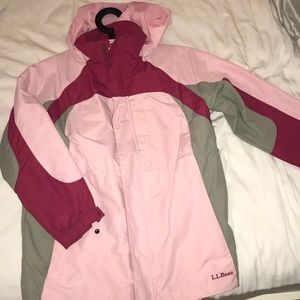 L L BEAN girls pink jacket